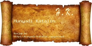 Hunyadi Katalin névjegykártya